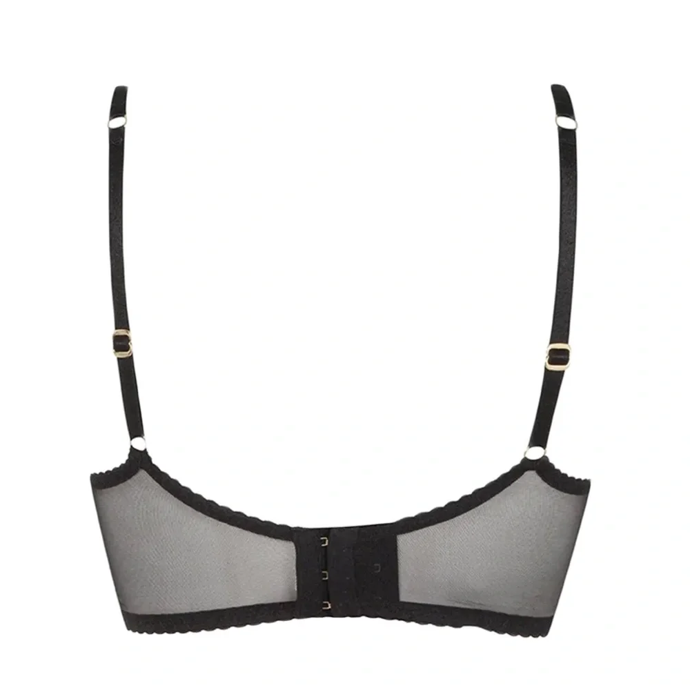 Agent Provocateur Wanda Black Lace Underwire Intimate Plunge V Bra NWT Size 36C - Picture 2 of 15